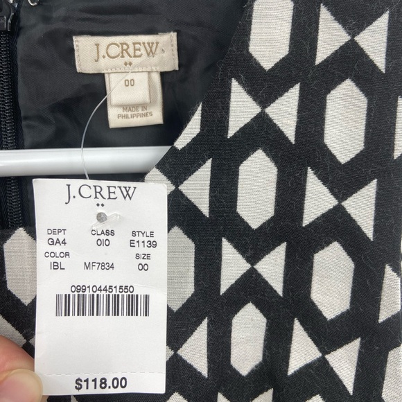 NWT J Crew Style E1139 Jacquard Dress 00 - Picture 4 of 7